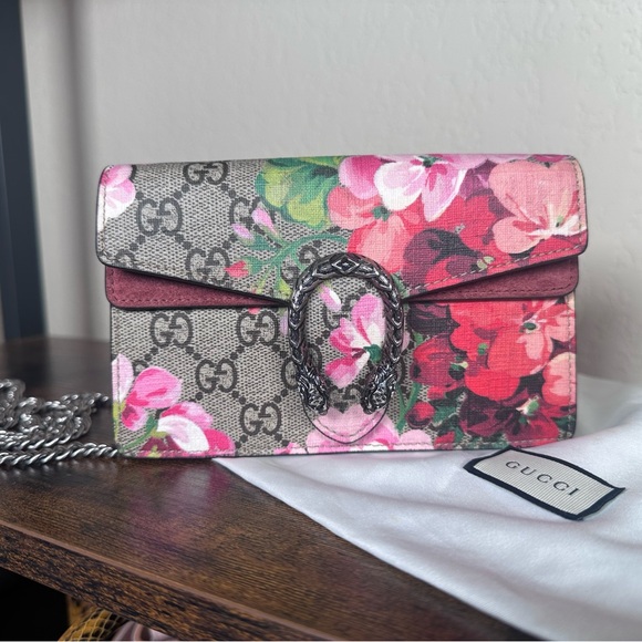 Gucci Handbags - Authentic Super Mini Gucci Dionysus Pink Blooms Crossbody